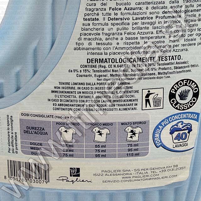 Image of Felce Azzurra Washing Gel *il Bianco Lavatrice* 3000ml (IT8406)